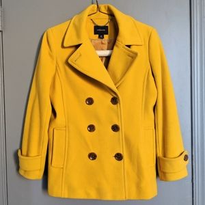 Land's End Yellow Wool Peacoat
